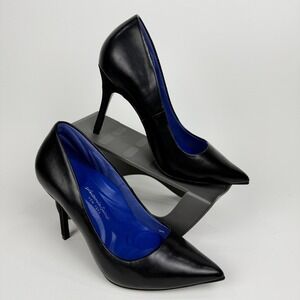 Antonia‎ Women's Size 7 Saint NYC Black Leather Pointed Toe Stiletto Heels